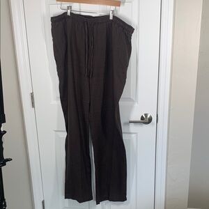 Silhouettes brown linen pants size 1XT